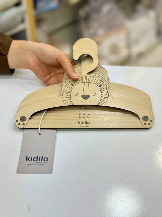 چوب لباس چوبی کیدیلو kidilo/مدل حیوانات/روکش دار/رنگ ثابت
